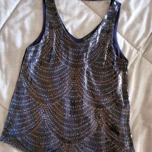 Medium navy blue dressy fun top
